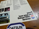 Datsun 1200 Advertising Booklet Folder Used