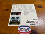 Datsun 1200 Advertising Booklet Folder Used