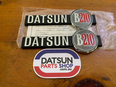 Datsun B210 Side Badge Pair Nos Genuine 120Y