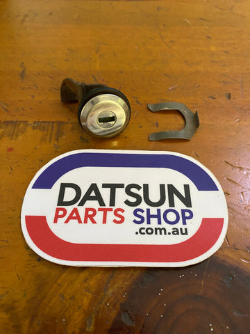 Datsun 1200 Fuel Door Lock + Clip Used Genuine
