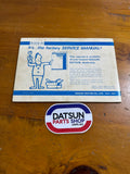 Datsun Sunny Owners Manual Genuine Nissan B310 Used