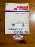 Datsun 910 Bluebird Service Manual Series 3 Sup. Used Genuine Book