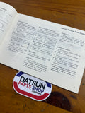 Datsun 1200 Ute Owners Manual Used Nissan B120 1978-85