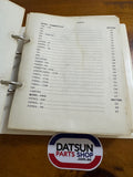 Nissan Identification Catalogue Folder Used Datsun