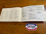 Datsun 910 Bluebird Owners Manual Used Genuine