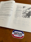 Nissan Engine Model P Service Manual Used Datsun Patrol