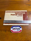 Datsun 1200 Ute Owners Manual Used Nissan B120.