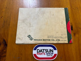 Datsun 1200 Owners Manual Used Nissan B110