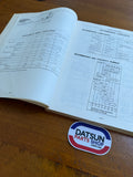 Datsun Stanza A10 Service Manual Genuine Used