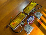 Koito Fog Lamp Rectangle Pair New Old Stock Made In Japan.