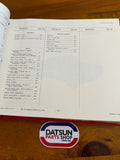 Datsun 1200 Ute B120 Parts Catalog Folder Right Drive Used Nissan