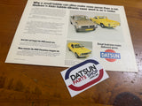 Datsun 1400 Advertising Booklet Folder Used South Africa