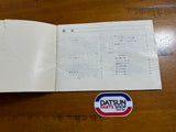 Datsun Skyline 2000Gt C111 Series Japanese Owners Manual Used