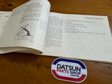 Datsun 200B 810 Owners Manual Used Genuine