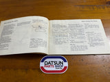 Datsun 1200 Ute Owners Manual Used Nissan B120.