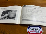 Datsun 520 Owners Manual Used