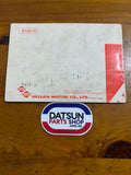 Datsun 1200 Ute Owners Manual Used Nissan B120 1971-76