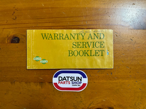 Datsun Warranty and Service Booklet Used Nissan