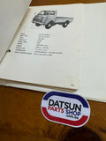 Nissan Identification Catalogue Folder Used Datsun