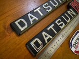 Datsun 120Y Coupe Side Badge Pair Nos Genuine Vb210