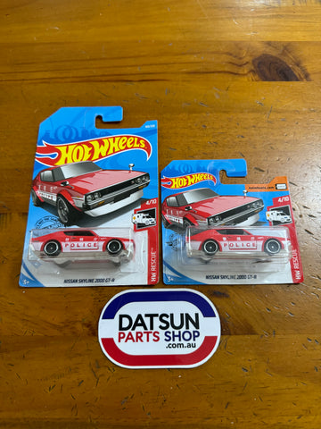 HotWheels Nissan Skyline 2000GT-R Datsun Red 240K Pair