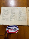 Datsun 1200 Owners Manual Used Nissan B110