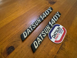 Datsun B310 140Y 1/4 Panel Badge Pair Used