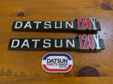 Datsun 120Y Coupe Side Badge Pair Nos Genuine Vb210