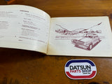 Datsun 1200 Owners Manual Used Nissan B110