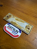 Datsun 410, 411 Radio Blank Plate Badge Used