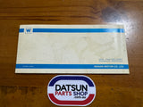 Datsun 1200 Ute Service Booklet Used Nissan B120