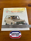 Datsun Sunny Van 1000 Jdm Sales Brochure VB10 Used.