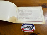 Datsun 1200 Owners Manual Used Nissan B110