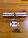 Datsun 1000 Side Lamp Lens & Bezel Pair NOS