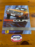 Datsun Sunny Coupe 1200 Japanese Advertising Folder Used