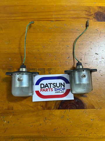 Datsun 1200 Ute Number Plate Light Pair Used Genuine Nissan Parts B120