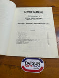 Datsun Skyline C110 240K Service Manual Chassis and Body Sup.1 Used