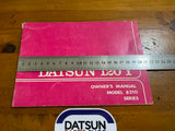 Datsun 120Y Owners Manual Genuine Nissan B210 Used