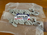 Datsun 1200 Sunny Truck 1/4 Panel Badge Pair Nos