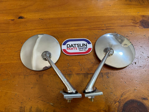 Datsun 1200 Fender Mirror Pair Genuine New Round
