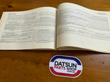 Datsun 200B 810 Owners Manual Used Genuine