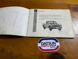 Datsun 520 Owners Manual Used