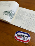 Datsun 1600 Owners Manual 510 Used Genuine Nissan.