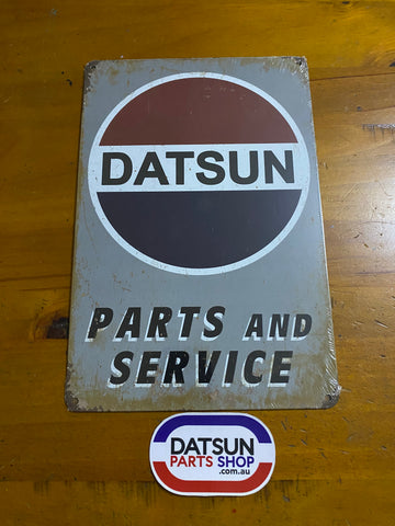 Datsun Parts & Service Rustic Tin Sign
