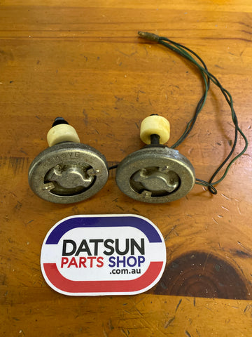 Datsun 1200 Ute Brake Master Caps with low level switch Pair Used B120