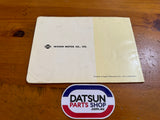 Datsun 1000 Owners Manual B10 Used.