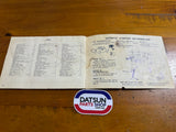 Datsun 1200 Ute Owners Manual Used Nissan B120.