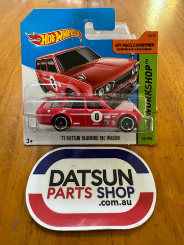 HotWheels Datsun Bluebird Wagon Red 1600 510 Short Card