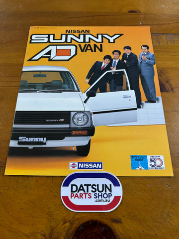 Nissan Sunny Ad Van Advertising Booklet Folder Japanese Used