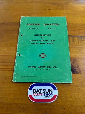 Datsun 1200 Ute B120 Service Bulletin Used.